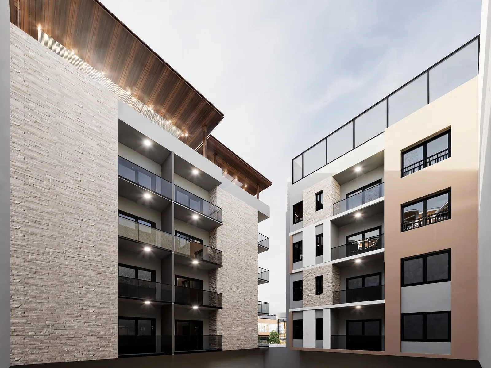 Trenta Residence apartments and balconies in Hurghada